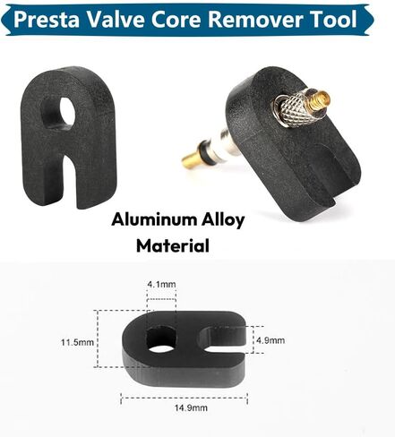 Presta Valve Core Repair Kit- 10Pieces Presta Tubeless Valve Core + 10Pieces Presta Valve Stem Caps + Blue Bicycle Presta &Schrader Valve Core Remover Wrench + Black Valve Core Removal Tool in Saudi Arabia