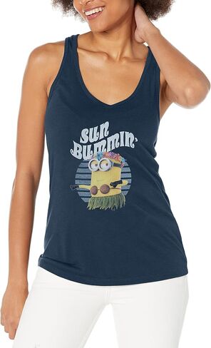 Fifth Sun Women's Summer Sun Bummin Hula Minion Graphic Racerback Tank Top in Saudi Arabia