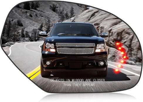 زجاج المرايا الجانبية للركاب لسيارة Chevy Avalanche Silverado Suburban Tahoe/GMC Sierra Yukon/Cadillac Escalade 2007-2014 مرآة ساخنة مع استبدال اللوحة الخلفية لGM1325138 in Kuwait