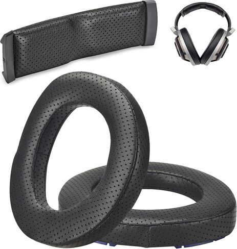 AHG Premium HD 8XX / HD 800S / HD 800 Ear Pads Cushions and Headband Compatible with Sennheiser HD800 / Sennheiser HD800S and Drop HD 8XX Headphones. Perforated Sheepskin/High-Density Foam/Durable in Saudi Arabia