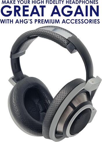 AHG Premium HD 8XX / HD 800S / HD 800 Ear Pads Cushions and Headband Compatible with Sennheiser HD800 / Sennheiser HD800S and Drop HD 8XX Headphones. Perforated Sheepskin/High-Density Foam/Durable in Saudi Arabia