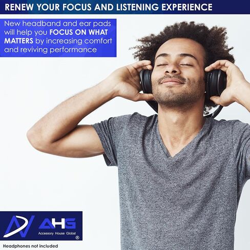 AHG Premium HD 8XX / HD 800S / HD 800 Ear Pads Cushions and Headband Compatible with Sennheiser HD800 / Sennheiser HD800S and Drop HD 8XX Headphones. Perforated Sheepskin/High-Density Foam/Durable in Saudi Arabia