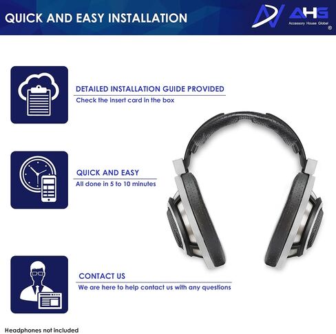 AHG Premium HD 8XX / HD 800S / HD 800 Ear Pads Cushions and Headband Compatible with Sennheiser HD800 / Sennheiser HD800S and Drop HD 8XX Headphones. Perforated Sheepskin/High-Density Foam/Durable in Saudi Arabia