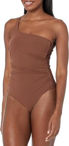 Profile by Gottex Women's Standard Iota Shoulder Ruffle One Piece in Kuwait