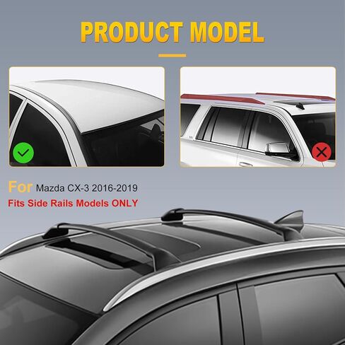 OCPTY Roof Rack Cross Bars Fit for Mazda CX-3 2016 2017 2018 2019 Cargo Bars for Cargo Carrier Bag Luggage Kayak Canoe Bike Snowboard Skiboard in Saudi Arabia
