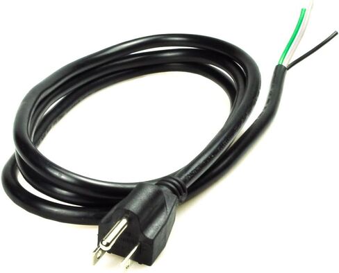 6ft 18 Gauge 3 Prong Heavy Duty Replacement Power Supply Cord Cable 110V 115V 120V Pigtail for Universal AC Appliance, NEMA 5-15 Plug US SJT 18AWG (10A) in Saudi Arabia