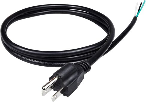 6ft 18 Gauge 3 Prong Heavy Duty Replacement Power Supply Cord Cable 110V 115V 120V Pigtail for Universal AC Appliance, NEMA 5-15 Plug US SJT 18AWG (10A) in Saudi Arabia