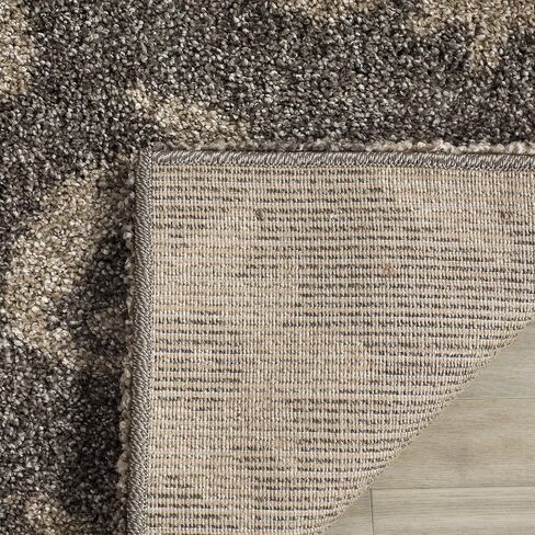 سجادة SAFAVIEH Florida Shag Collection - 2'3" x 13'، دخاني وبيج، تصميم دمشقي، لا يتساقط ويسهل العناية به، سمك 1.2 بوصة مثالي للمناطق ذات حركة المرور العالية في غرفة المعيشة وغرفة النوم (SG460-7913) in Saudi Arabia
