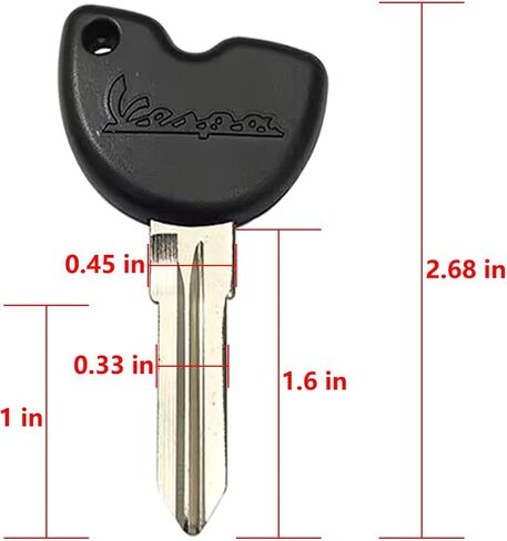 مفتاح فارغ للدراجة النارية غير مقطوعة متوافق مع Vespa Piaggio 3VTE Fly 125 200 250 300 Gtv Vespa LXV150 GTV250 Gts GTS250 GTS300 Parts/LX S Primavera Sprint (3 عبوات)، أسود أزرق أحمر in Kuwait
