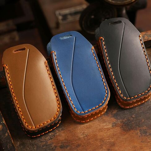 غطاء مفتاح جديد من الجلد من EASYANT لسيارة BMW i7 X7 xi 7 Series لعام 2023 متوافق مع حافظة مفاتيح BMW الجديدة باللون الأسود in Kuwait