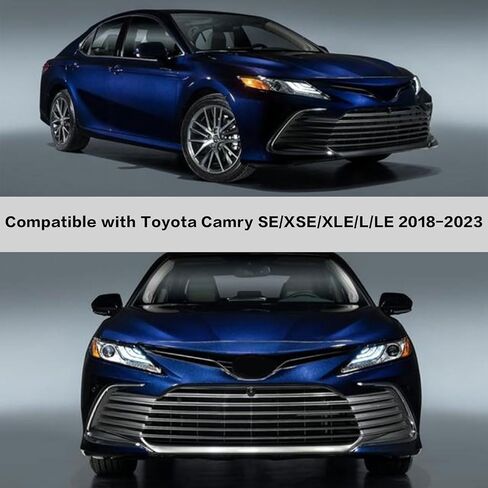 GXARTS 2 قطعة من ألياف الكربون غطاء الجفن الأمامي غطاء الحواجب متوافق مع Toyota Camry LE XLE SE XSE Hybrid 2018 2019 2020 2021 2022 2023 in Saudi Arabia