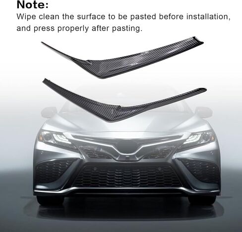 GXARTS 2 قطعة من ألياف الكربون غطاء الجفن الأمامي غطاء الحواجب متوافق مع Toyota Camry LE XLE SE XSE Hybrid 2018 2019 2020 2021 2022 2023 in Saudi Arabia