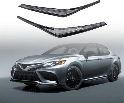 GXARTS 2 قطعة من ألياف الكربون غطاء الجفن الأمامي غطاء الحواجب متوافق مع Toyota Camry LE XLE SE XSE Hybrid 2018 2019 2020 2021 2022 2023 in Saudi Arabia