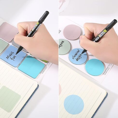 600 قطعة من الملاحظات اللاصقة الشفافة، أعلام صفحة شفافة مربعة الشكل لطيفة مستديرة الزاوية، ملاحظات لاصقة مستديرة شفافة، ملصقات علامات الكتب، ملحقات المخطط، لوازم مكتب دراسة الكتاب المقدس in Kuwait