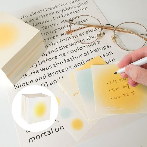 مذكرة فارغة غير لاصقة، مذكرة منحدر متدرج معكرون، 10 تصميمات فريدة مختلفة، ورق أوريغامي مكعب غير لاصق لمستلزمات مكتب الدراسة بدون لاصق هدية، 400 ورقة/حزمة (أخضر) in Kuwait