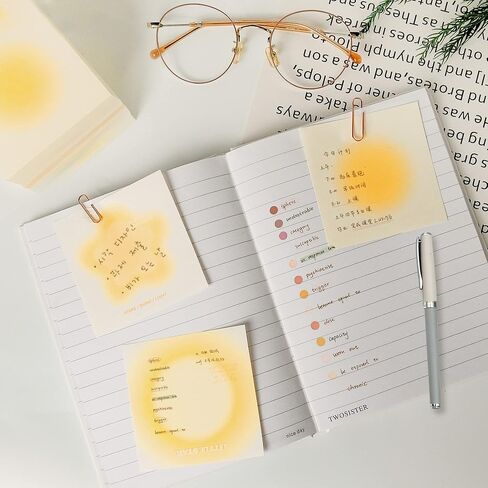 مذكرة فارغة غير لاصقة، مذكرة منحدر متدرج معكرون، 10 تصميمات فريدة مختلفة، ورق أوريغامي مكعب غير لاصق لمستلزمات مكتب الدراسة بدون لاصق هدية، 400 ورقة/حزمة (أخضر) in Kuwait