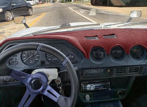 Dash Cover Mat Custom Fit for Datsun 280ZX 1979-1983 / Nissan 280ZX 1982 1983, Dashboard Cover Pad Carpet Protector (Black) F163 in Kuwait