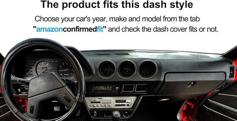 Dash Cover Mat Custom Fit for Datsun 280ZX 1979-1983 / Nissan 280ZX 1982 1983, Dashboard Cover Pad Carpet Protector (Black) F163 in Kuwait