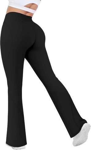 Flare Leggings for Women Yoga Pants High Waisted Bootcut Tummy Control No Front Seam Bell Bottom Workout Leggings in Saudi Arabia