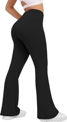 Flare Leggings for Women Yoga Pants High Waisted Bootcut Tummy Control No Front Seam Bell Bottom Workout Leggings in Saudi Arabia