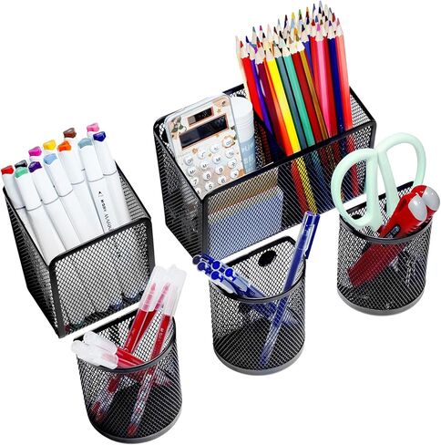 ملحقات خزانة حامل القلم المغناطيسي للعمل، 5 عبوات من حامل القلم المغناطيسي للثلاجة، منظم خزانة المدرسة، سلة حامل العلامة المغناطيسية مع مغناطيس قوي يجب على معلم الفصل الدراسي امتلاكه in Kuwait