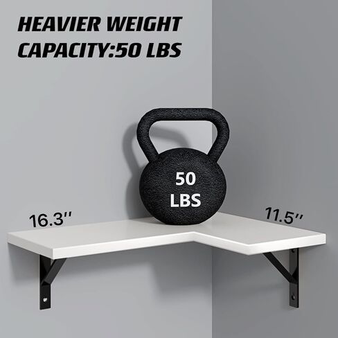 Corner Shelf Wall Mounted, Set of 4, Floating Shelves, Wall Shelf, Corner Hanging Shelves for Living Room, Kitchen and Bedroom (Brown, 16.3 Inches) in Saudi Arabia