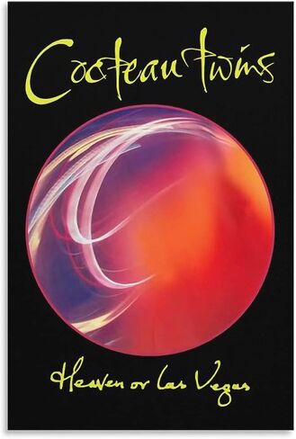 ملصق قماشي ARTSIE Heaven Or Las Vegas من Cocteau Twins، لوحة فنية تزيينية جدارية لغرفة المعيشة وغرفة النوم، هدية بدون إطار مقاس 12 × 18 بوصة (30 × 45 سم) in Saudi Arabia