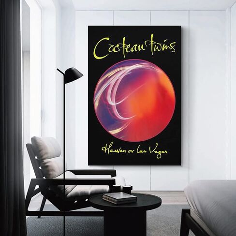 ملصق قماشي ARTSIE Heaven Or Las Vegas من Cocteau Twins، لوحة فنية تزيينية جدارية لغرفة المعيشة وغرفة النوم، هدية بدون إطار مقاس 12 × 18 بوصة (30 × 45 سم) in Saudi Arabia