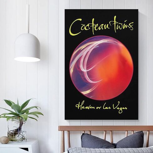 ملصق قماشي ARTSIE Heaven Or Las Vegas من Cocteau Twins، لوحة فنية تزيينية جدارية لغرفة المعيشة وغرفة النوم، هدية بدون إطار مقاس 12 × 18 بوصة (30 × 45 سم) in Saudi Arabia