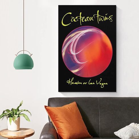 ملصق قماشي ARTSIE Heaven Or Las Vegas من Cocteau Twins، لوحة فنية تزيينية جدارية لغرفة المعيشة وغرفة النوم، هدية بدون إطار مقاس 12 × 18 بوصة (30 × 45 سم) in Saudi Arabia