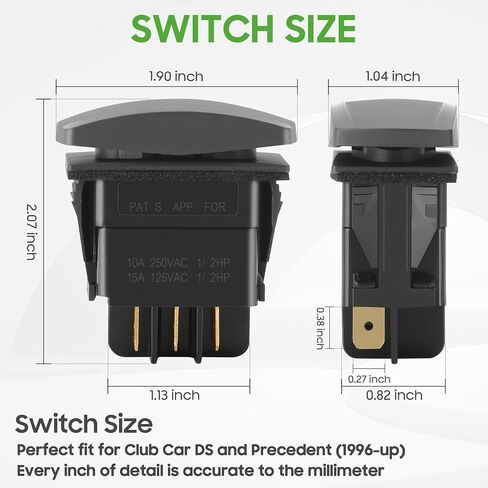 10L0L Golf Cart Forward Reverse Switch for Club Car DS/Onward/Tempo/Precedent(1996-up) Replacement Part,Forward Reverse FWD REV Switch 48V 101856001 101856002 in Saudi Arabia