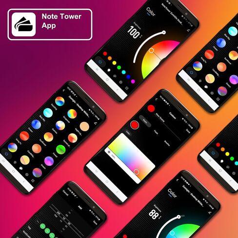 Note Tower LED Desktop Whiteboard – Ambience Color Changing Dry Erase White Board for to-Do Lists & Note-Taking - Remote & App Controlled for Office, Home and School (Electric) - White in Saudi Arabia