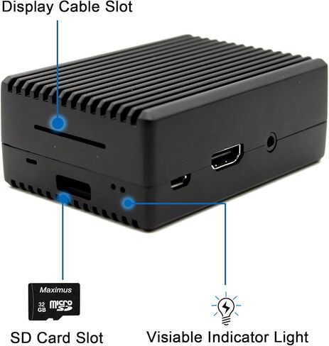 حافظة Pi 3، حافظة iUniker لـ Raspberry Pi 3b مع مصدر طاقة 3A مع مفتاح لحقيبة Raspberry Pi حافظة تبريد سلبية مع مصدر طاقة Pi (مدرج في قائمة UL) in Kuwait