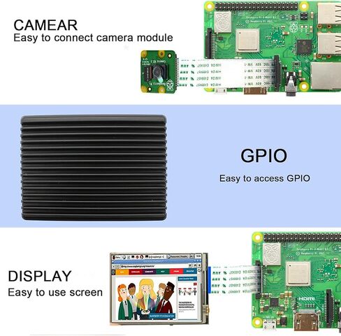 حافظة Pi 3، حافظة iUniker لـ Raspberry Pi 3b مع مصدر طاقة 3A مع مفتاح لحقيبة Raspberry Pi حافظة تبريد سلبية مع مصدر طاقة Pi (مدرج في قائمة UL) in Kuwait