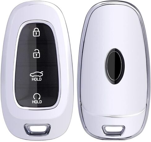 غطاء حافظة مفتاح فوب من مادة TPU مناسب لـ 2020 2021 Hyundai Sonata Santa fe 2022 Tucson Keyless Entry Smart Key Fob (أزرق) in Saudi Arabia