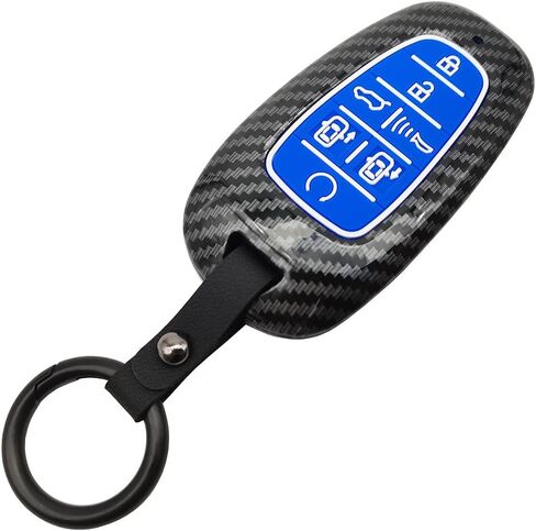 ABS Carbon Fibre Protector Key Fob Cover Case Keychain fit for Hyundai Sonata Santa fe Tucson Keyless Entry Key Fob in Saudi Arabia