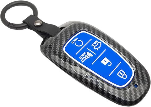 ABS Carbon Fibre Protector Key Fob Cover Case Keychain fit for Hyundai Sonata Santa fe Tucson Keyless Entry Key Fob in Saudi Arabia