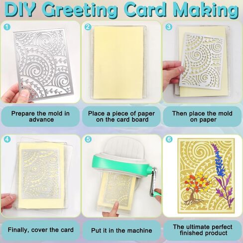 3 قطع من قوالب القطع لصنع البطاقات، إطار مجوف من FineGood يمكنك صنعه بنفسك من قوالب استنسل منقوشة معدنية لتزيين سجل القصاصات الورقية للألبوم in Kuwait