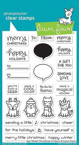 Lawn Fawn Clear Stamps 4"X6"-Say What? Christmas Critters -LF1778 in Saudi Arabia