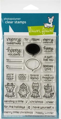 Lawn Fawn Clear Stamps 4"X6"-Say What? Christmas Critters -LF1778 in Saudi Arabia