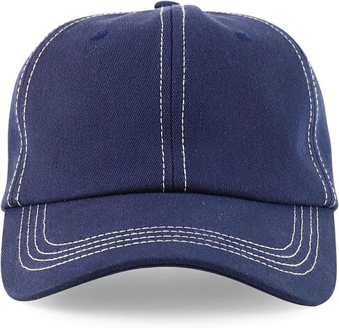 Trendy Apparel Shop XXL Oversize Unstructured Washed Cotton Ball Cap with White Stitching in Kuwait