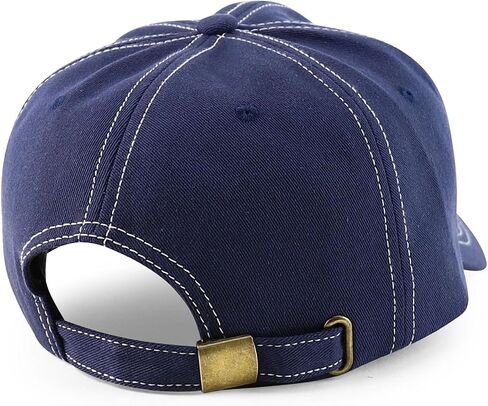 Trendy Apparel Shop XXL Oversize Unstructured Washed Cotton Ball Cap with White Stitching in Kuwait