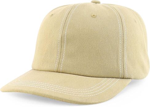 Trendy Apparel Shop XXL Oversize Unstructured Washed Cotton Ball Cap with White Stitching in Kuwait