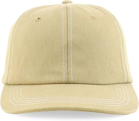 Trendy Apparel Shop XXL Oversize Unstructured Washed Cotton Ball Cap with White Stitching in Kuwait