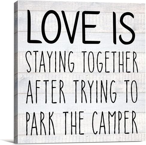 Camping Always Take the Scenic Route Farmhouse Canvas Print Wall Art Decor Rustic Traveler Hiker Camper Sign Painting Poster Plaque Rustic Home Decoration (8 X 8 inch, Framed) in Kuwait