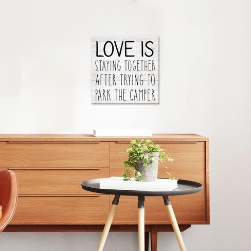 Camping Always Take the Scenic Route Farmhouse Canvas Print Wall Art Decor Rustic Traveler Hiker Camper Sign Painting Poster Plaque Rustic Home Decoration (8 X 8 inch, Framed) in Kuwait