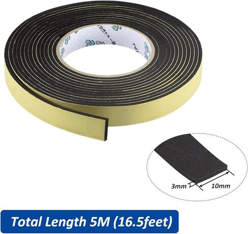Car Speaker Sealing Tape - Foam Grip Tape,Soundproofing Waterproofing Insulation Foam Gasket Tape,2mm Thick-10mm Width-33Ft in Kuwait