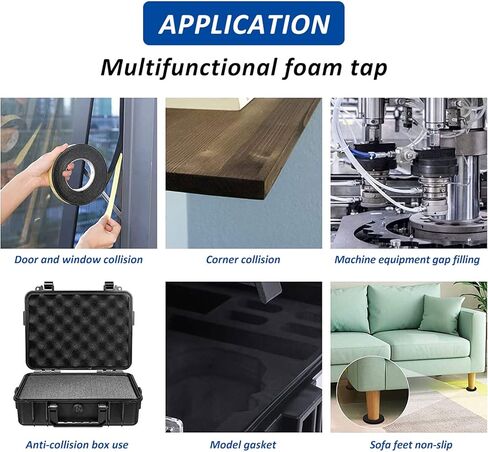 Car Speaker Sealing Tape - Foam Grip Tape,Soundproofing Waterproofing Insulation Foam Gasket Tape,2mm Thick-10mm Width-33Ft in Kuwait