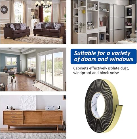 Car Speaker Sealing Tape - Foam Grip Tape,Soundproofing Waterproofing Insulation Foam Gasket Tape,2mm Thick-10mm Width-33Ft in Kuwait