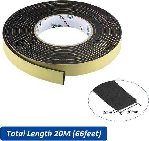 Car Speaker Sealing Tape - Foam Grip Tape,Soundproofing Waterproofing Insulation Foam Gasket Tape,2mm Thick-10mm Width-33Ft in Saudi Arabia